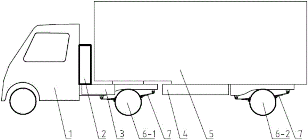 Electric semi-trailer with electric driving axles