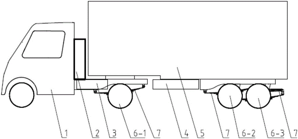 Electric semi-trailer with electric driving axles