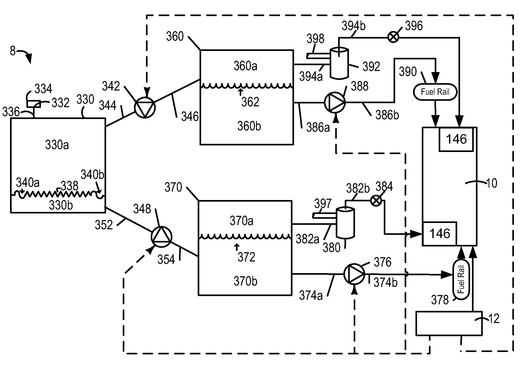 Vapor purging octane separation system