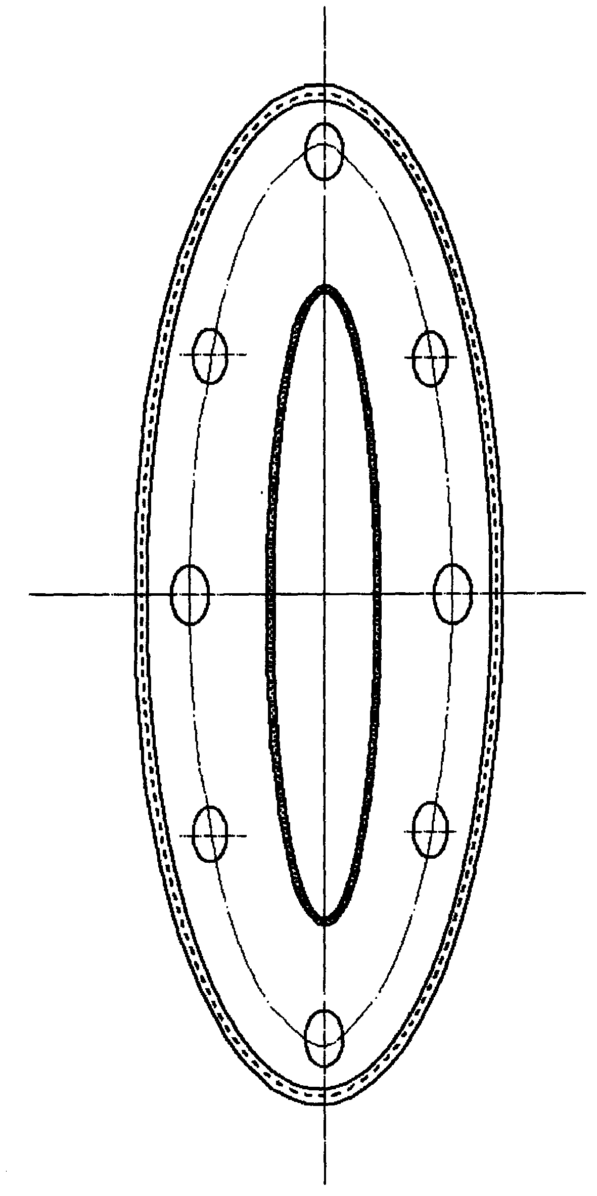 Perforated annular positioning flow choking device