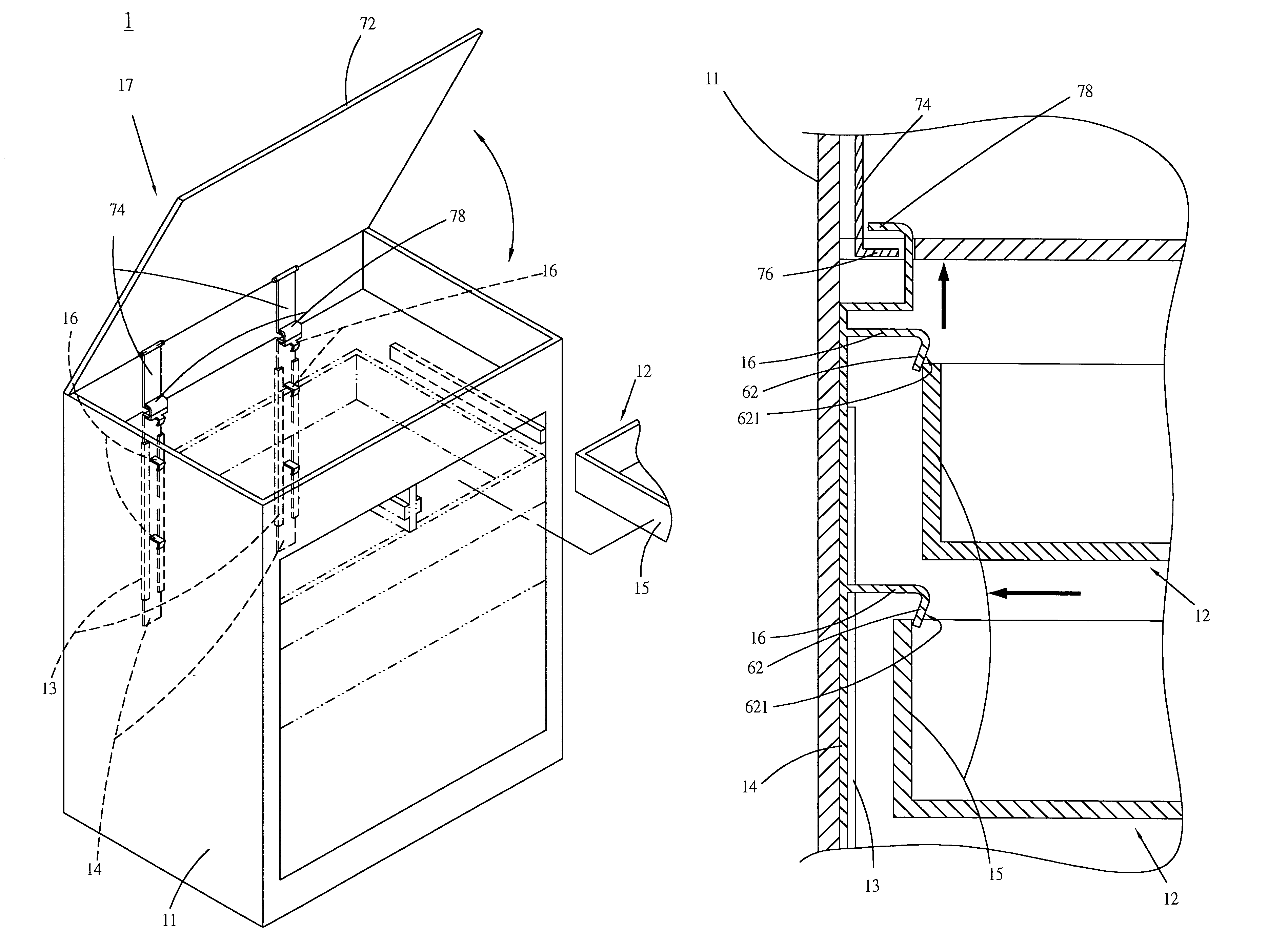 Drawer locking apparatus of a cabinet