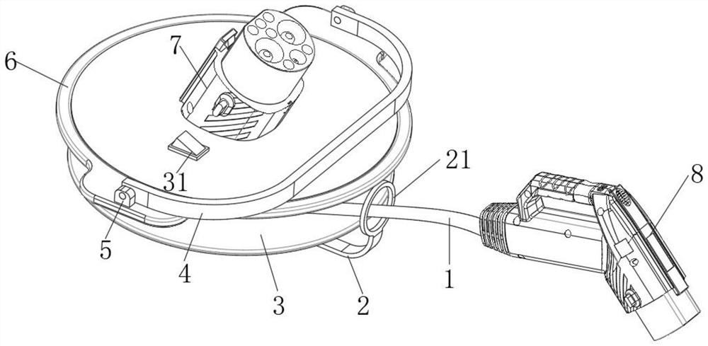 A retractable charging connector for new energy charging