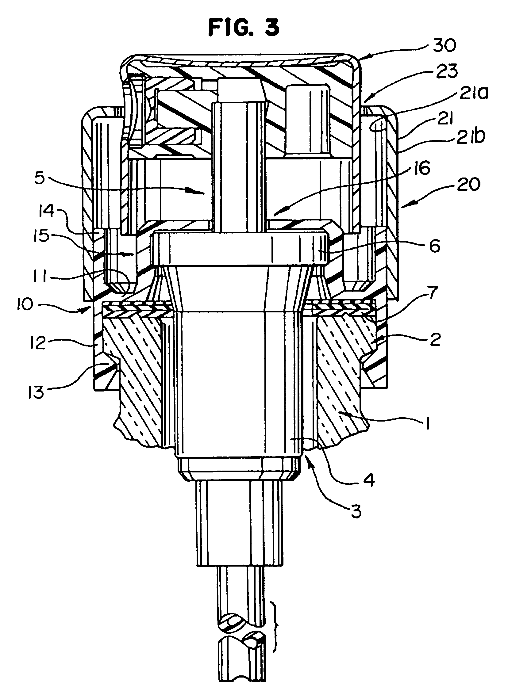 Device for attaching a dispenser member to a receptacle