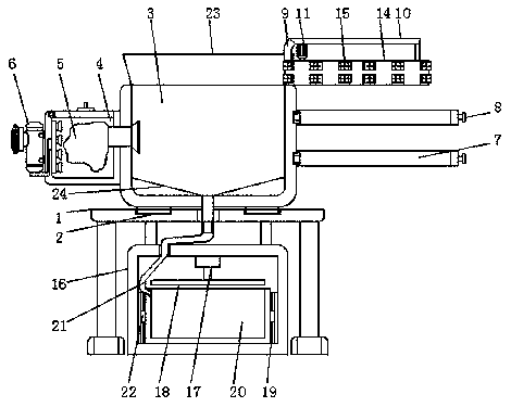 Waste collection device of shaping machine