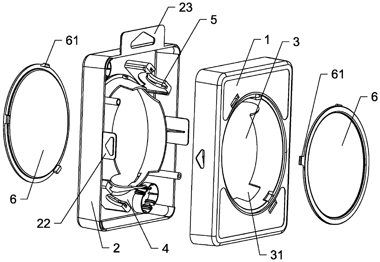 Packaging box for vehicle lamp