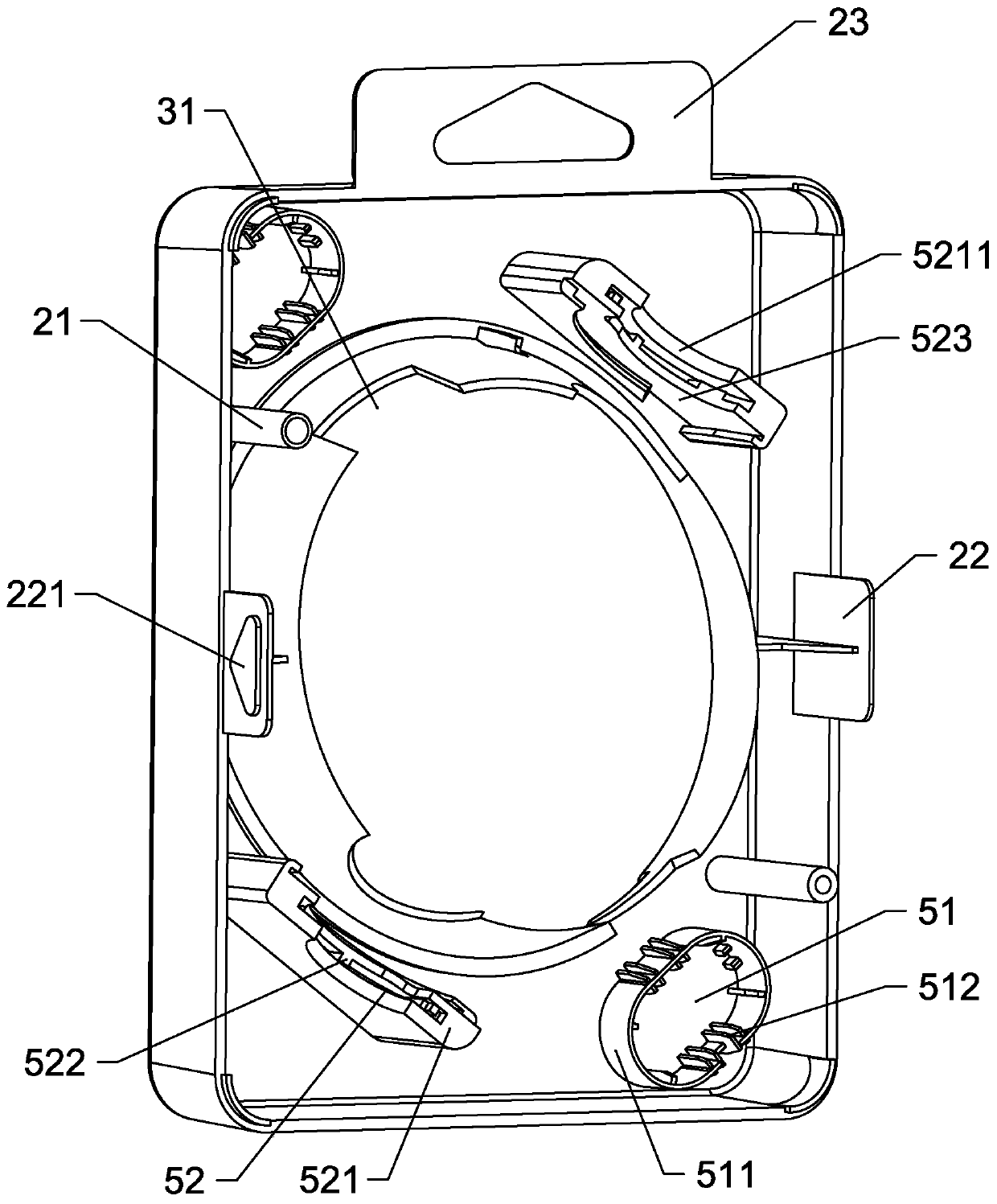 Packaging box for vehicle lamp