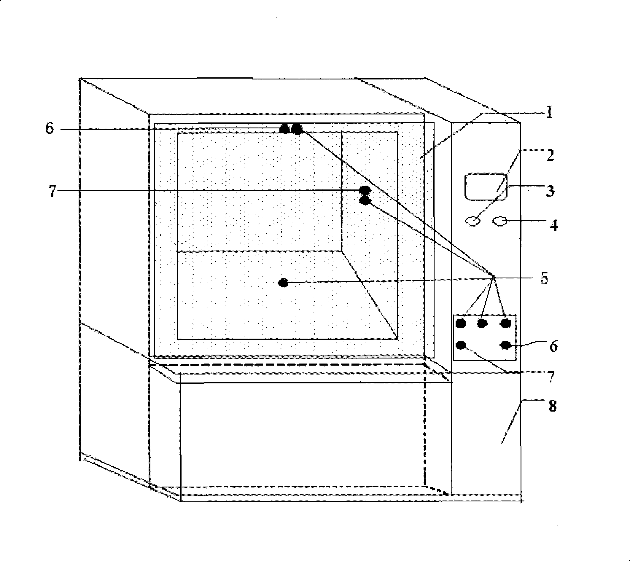 Fumigation simulation device for fumigation gas