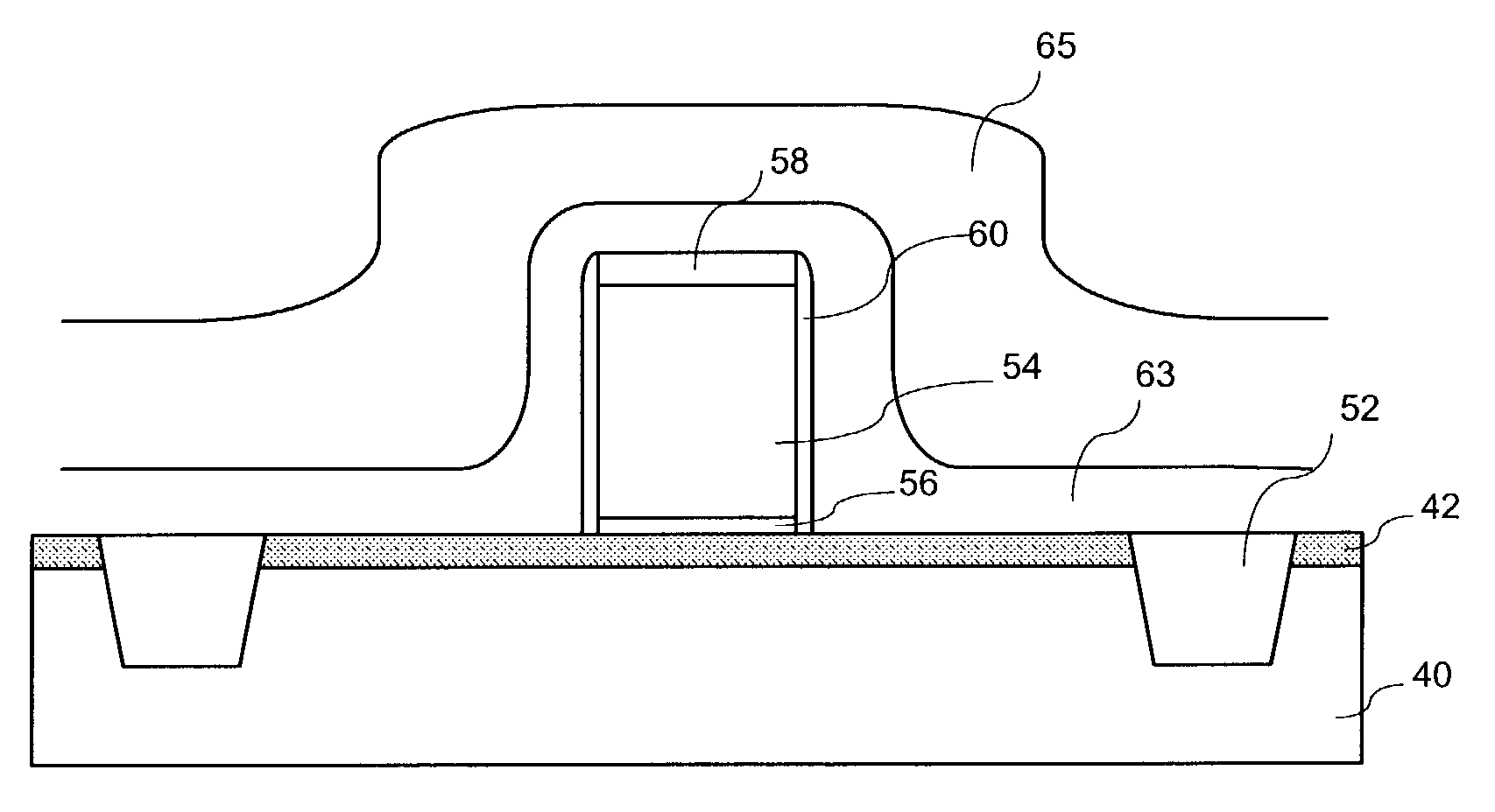 Semiconductor with tensile strained substrate and method of making the same