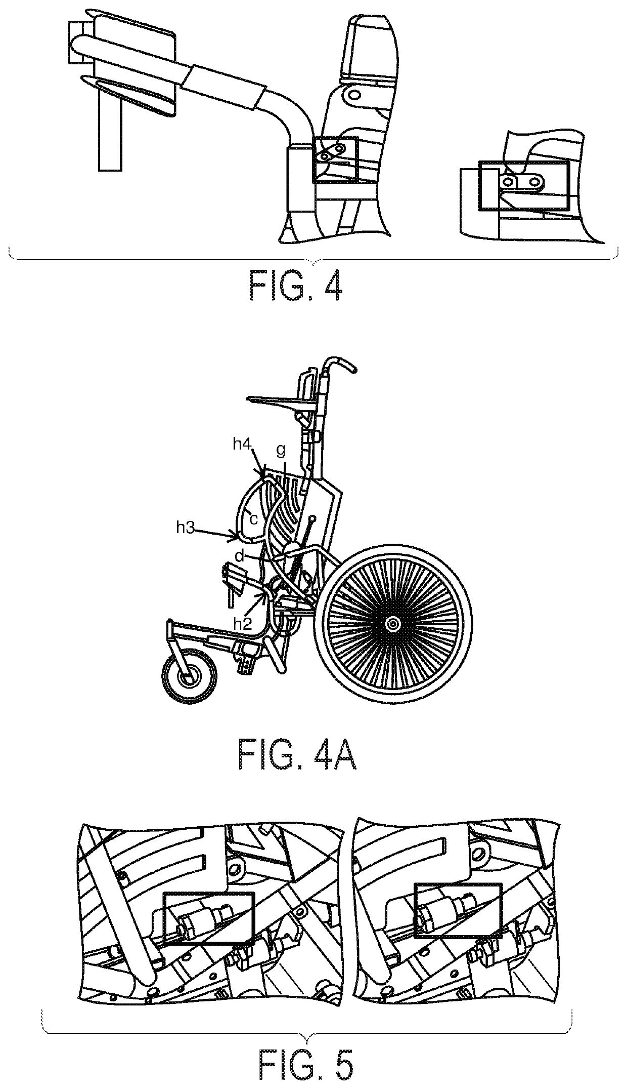 Easy to use portable manual standing wheelchair with safety features and for outdoor use