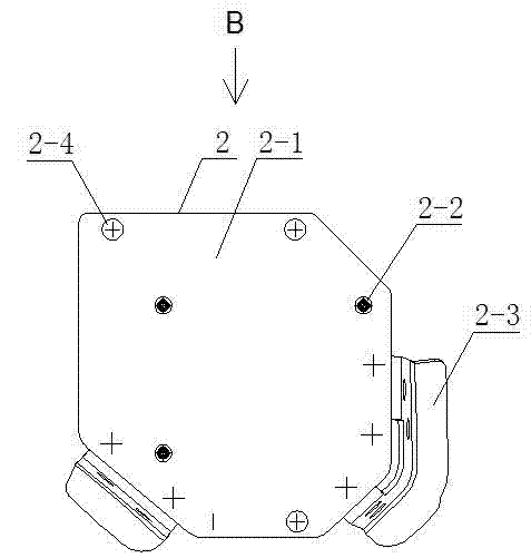 Front wall body center channel safety airbag ECU (electronic control unit) fixing bracket welding assembly