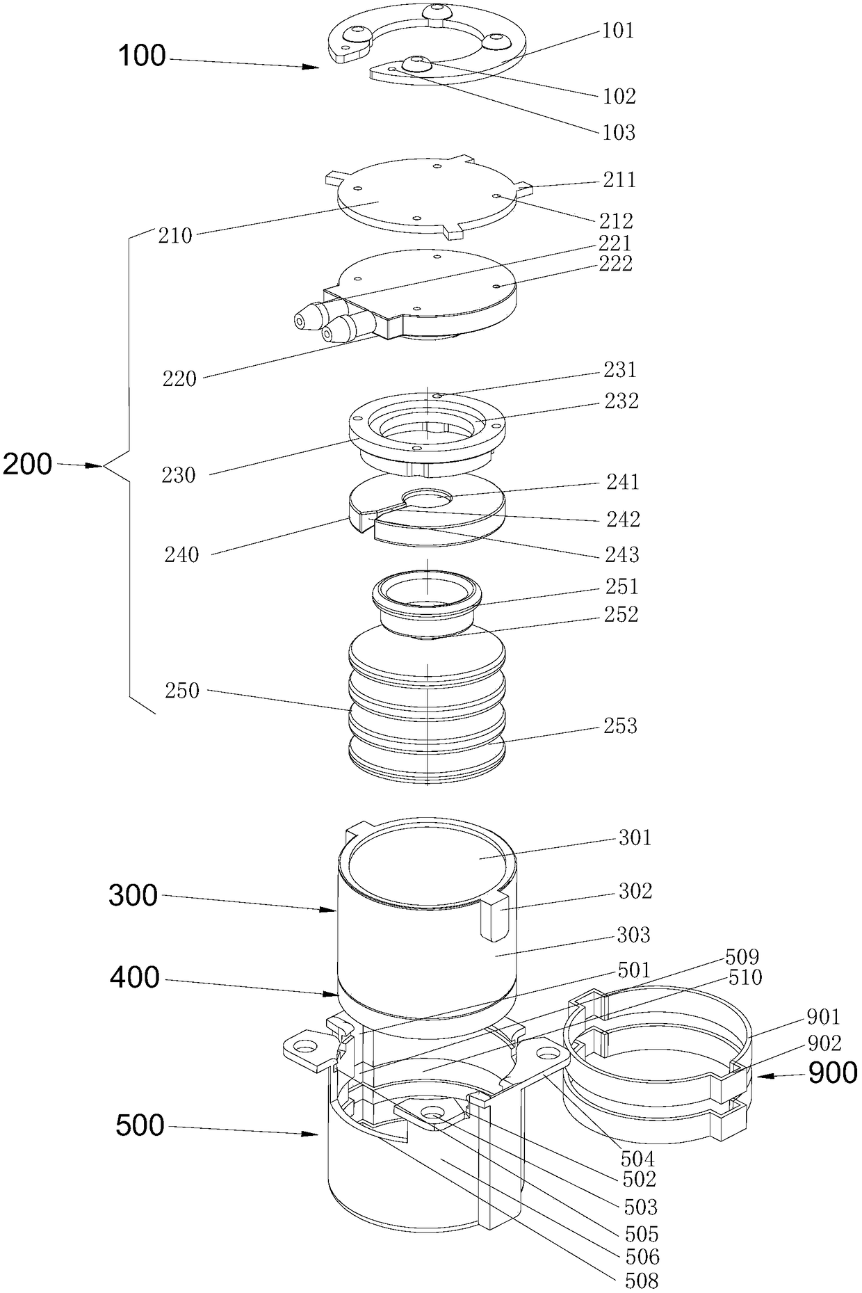 Foot for household apparatus and household apparatus