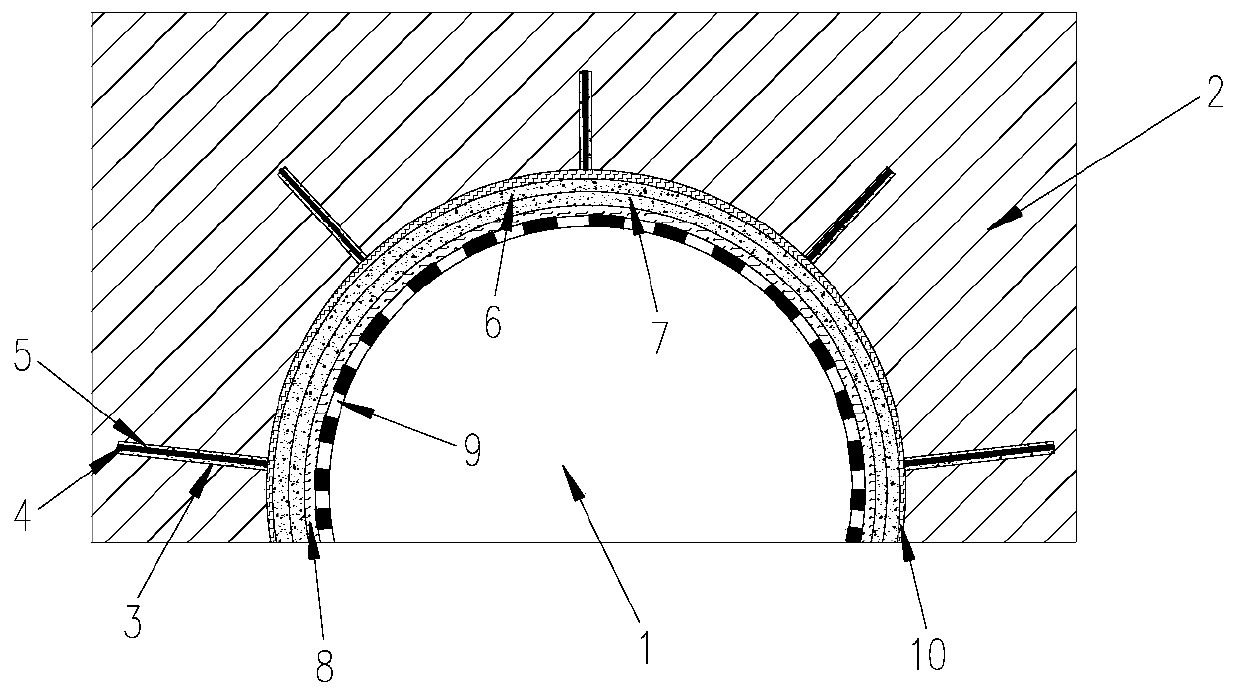 UHPC lining structure used for tunnel and construction method of UHPC lining structure