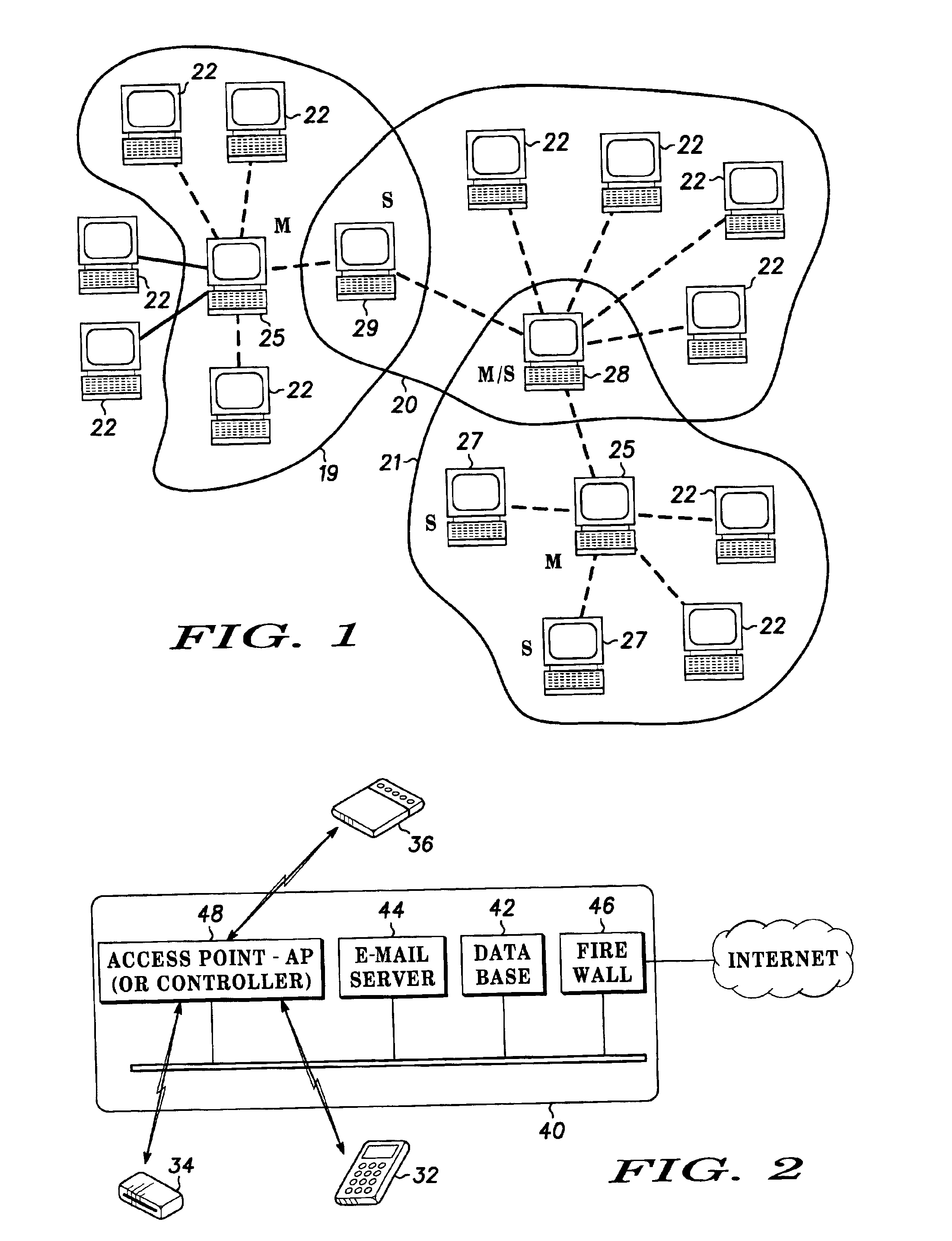 Multiple access frequency hopping network with interference anticipation