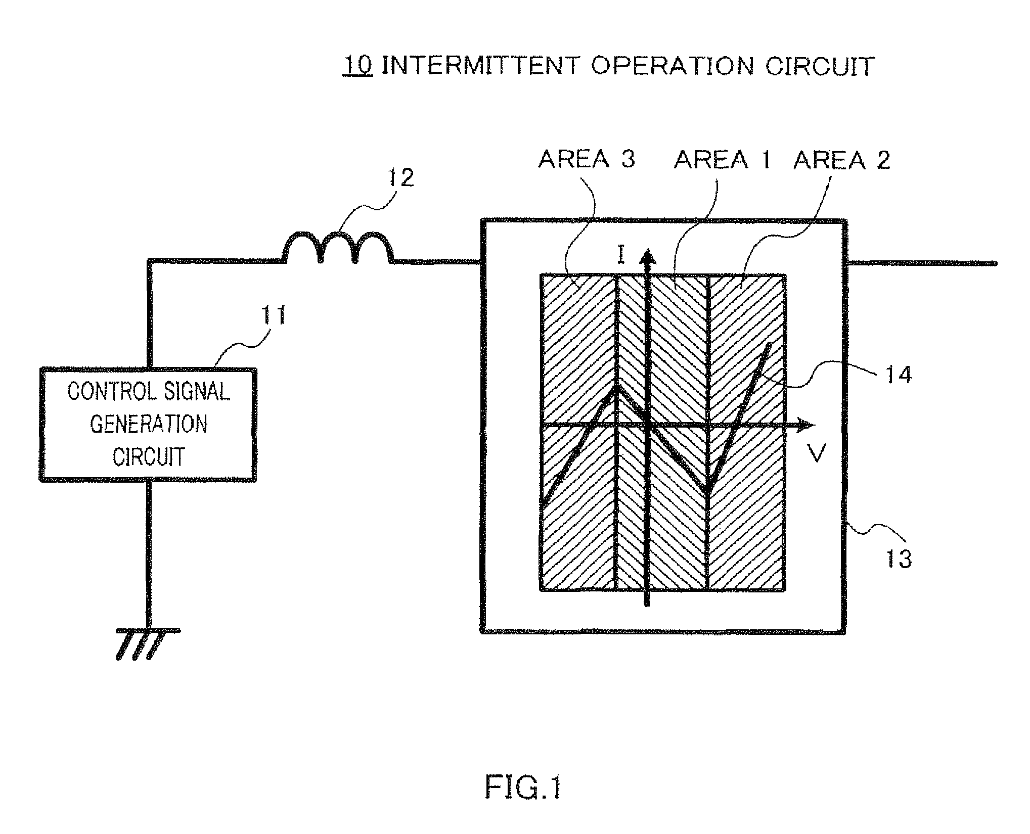 Intermittent operation circuit and modulation device