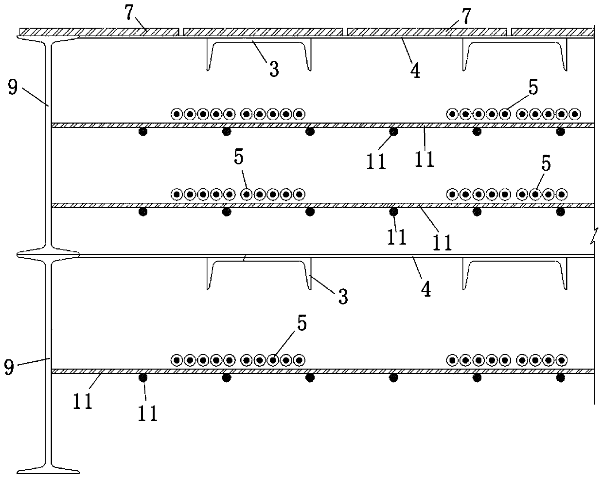 Novel plant cable interlayer structure and implementation method thereof