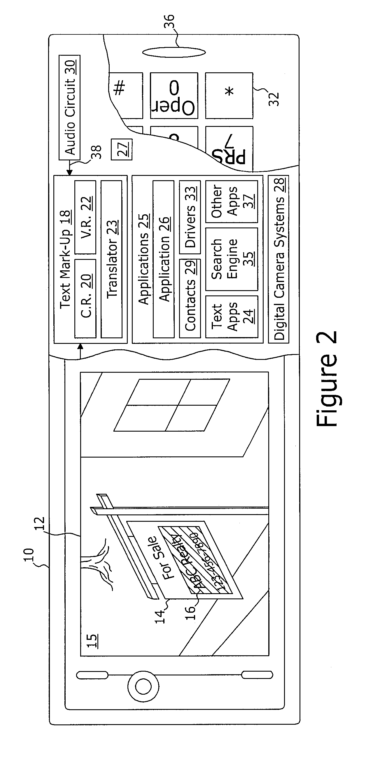 System and method for input of text to an application operating on a device