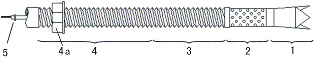 Self entering type surrounding rock pore water pressure sensing device