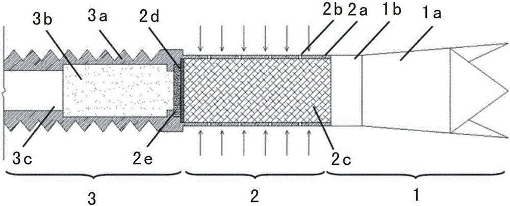 Self entering type surrounding rock pore water pressure sensing device