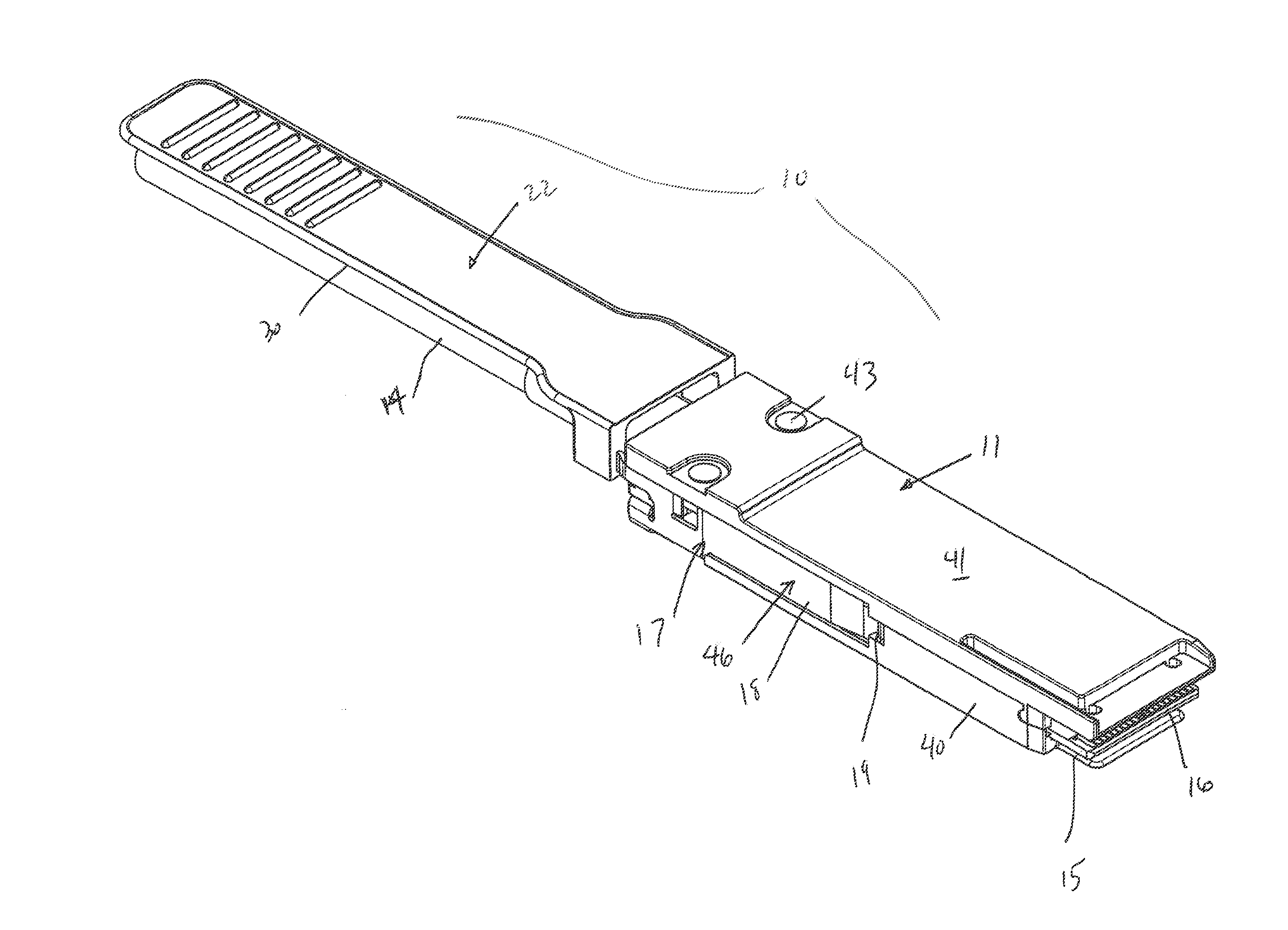 Connector latch actuator with improved torsional resistance