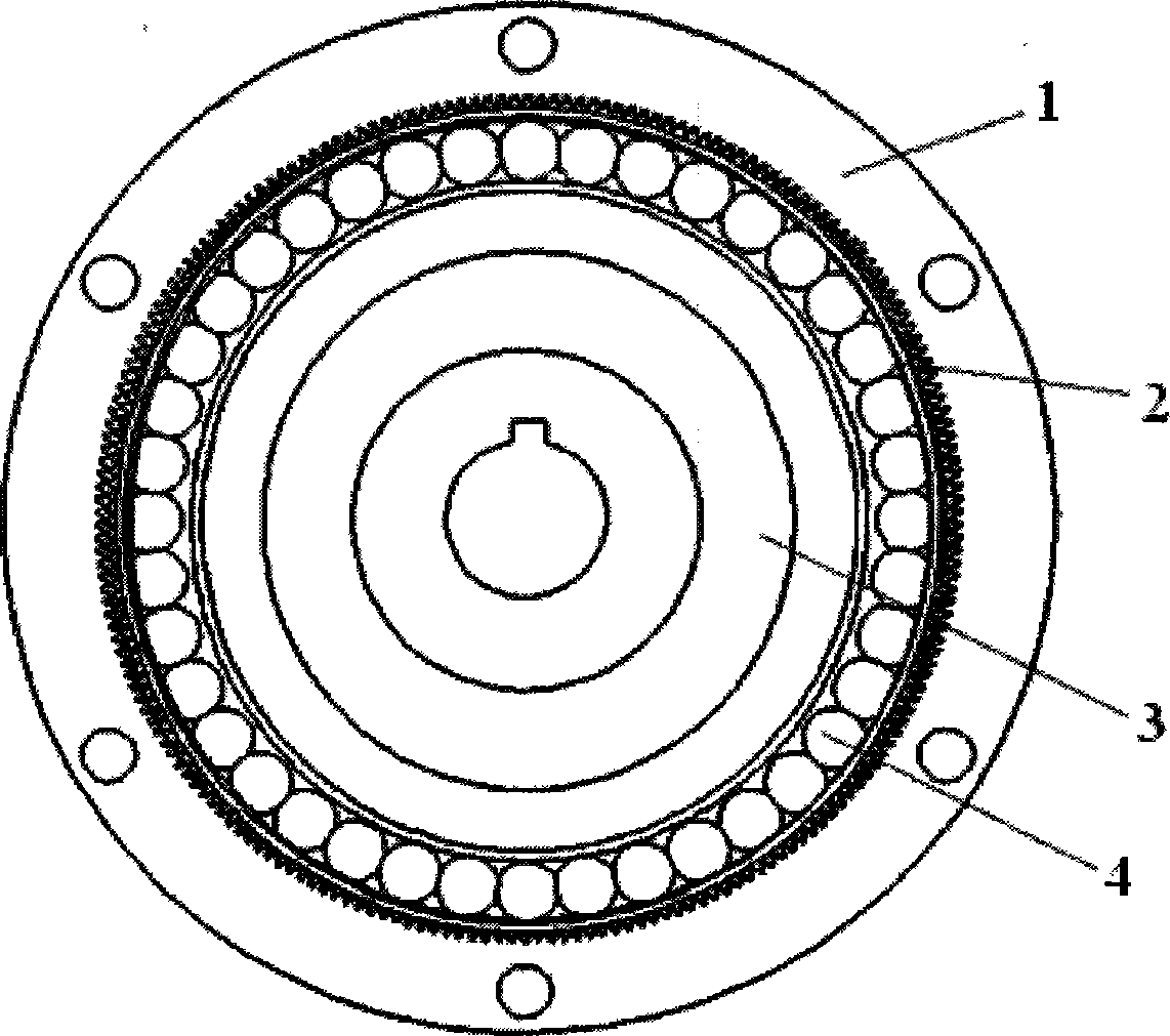 Cup-shaped harmonic gear with common tangent type double-circular arc tooth profile and tooth profile design method of gear