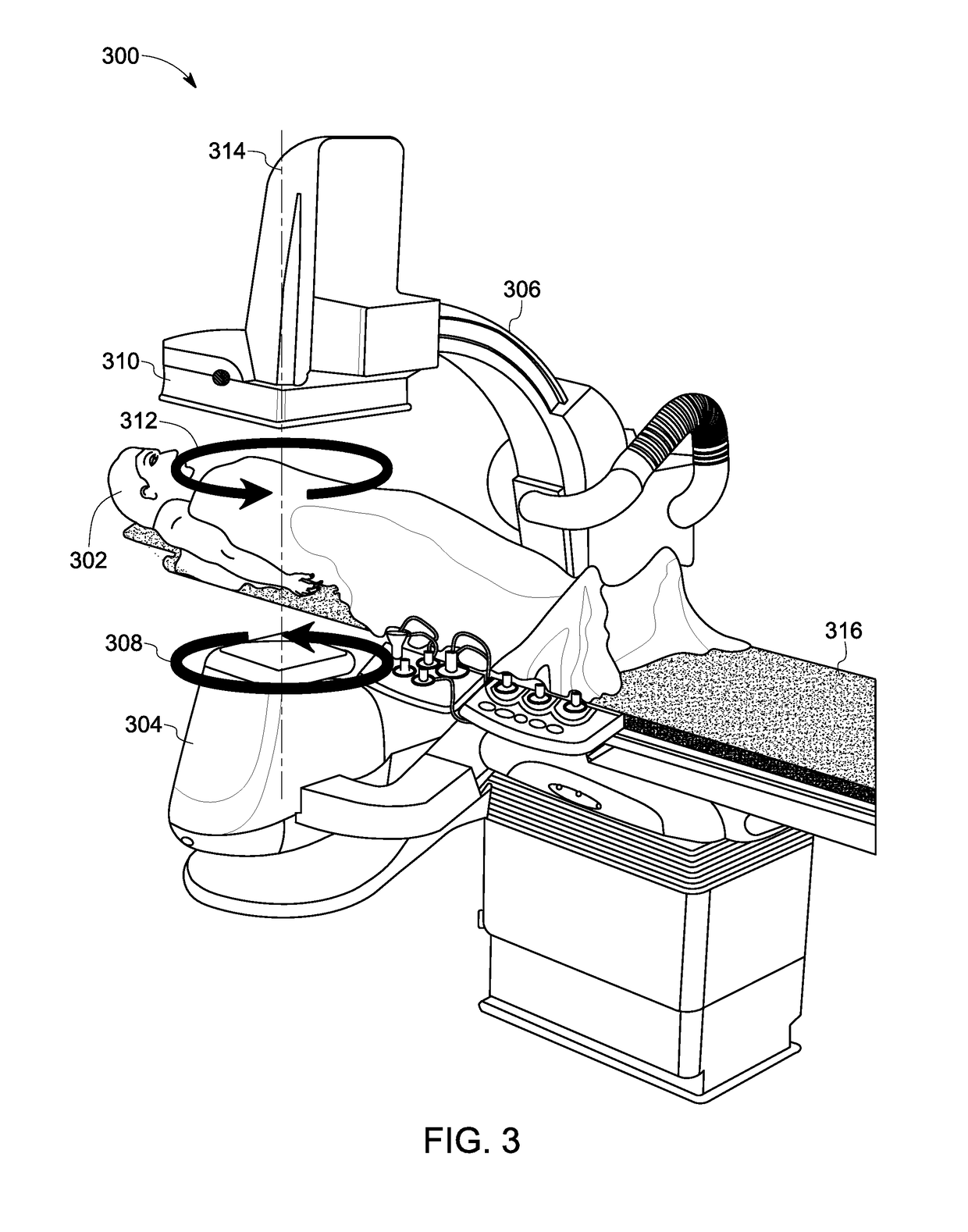 Multi-perspective interventional imaging using a single imaging system