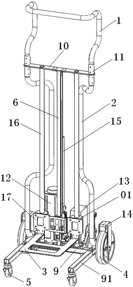 Portable unloading and stair-climbing integrated machine for big expresses