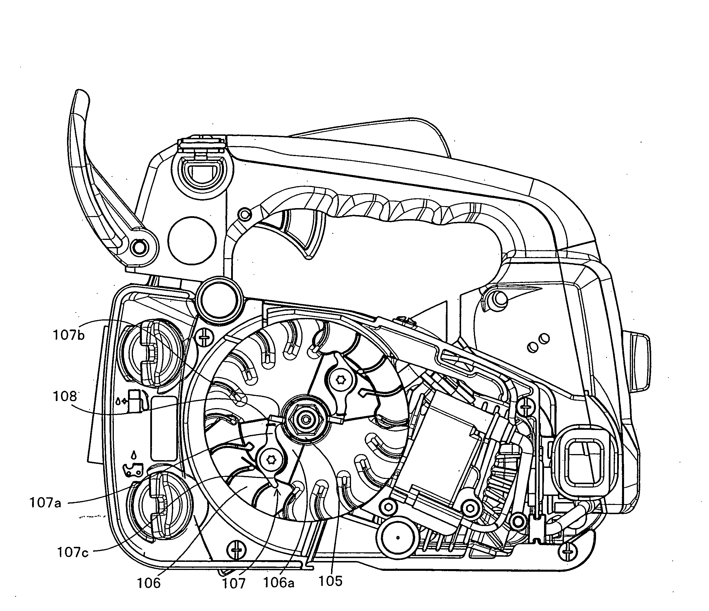 Power Transmission Mechanism Between Engine Starting Device and Engine