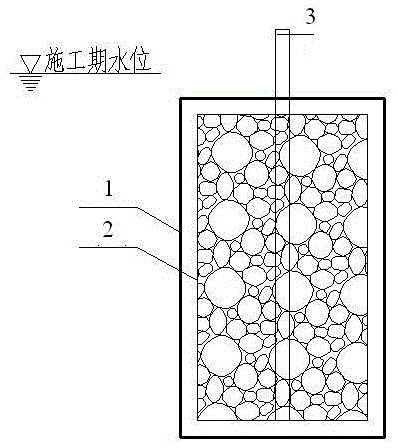 Cement-based material underwater grouting or mud-jack rock block foundation construction method