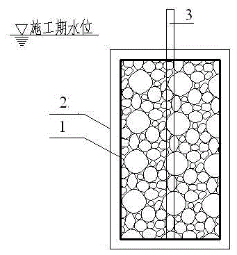 Cement-based material underwater grouting or mud-jack rock block foundation construction method