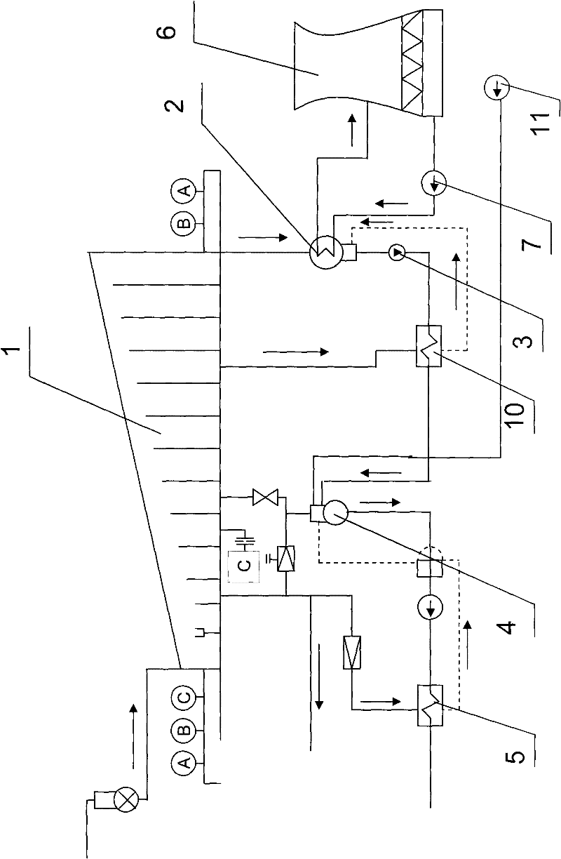 Low-temperature heat energy recovering apparatus of heat and electricity co-generation and recovering method thereof