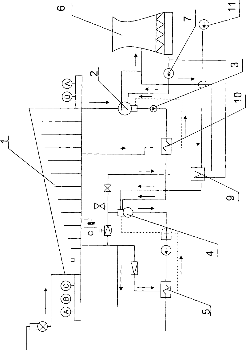 Low-temperature heat energy recovering apparatus of heat and electricity co-generation and recovering method thereof