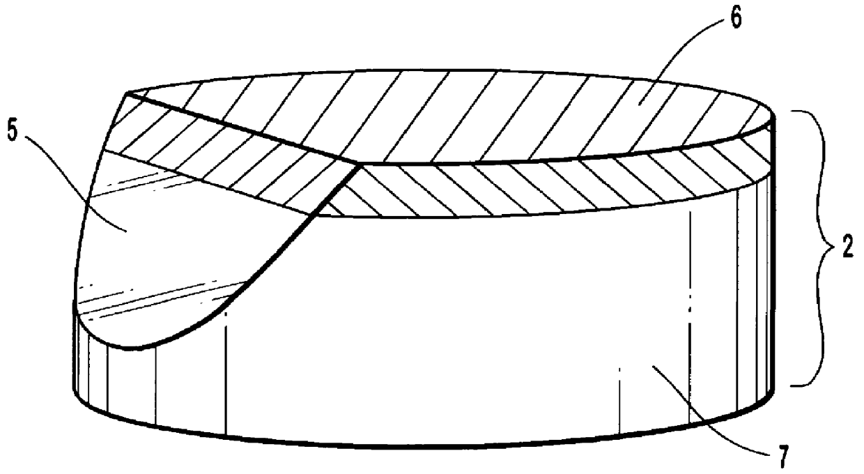 Cutter with polycrystalline diamond layer and conic section profile