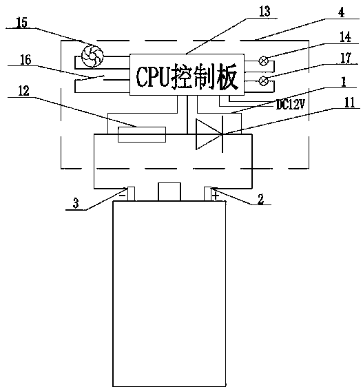 Automatic bridging device for preventing open circuit of storage battery