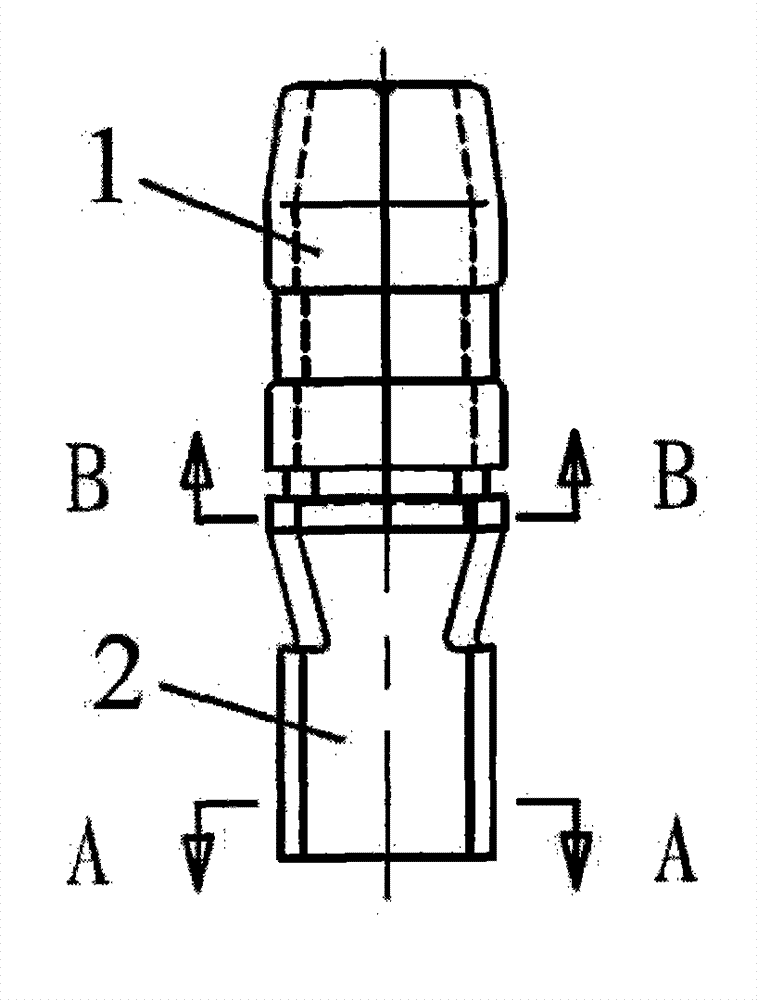Crimping terminal structure for electrical appliance connector