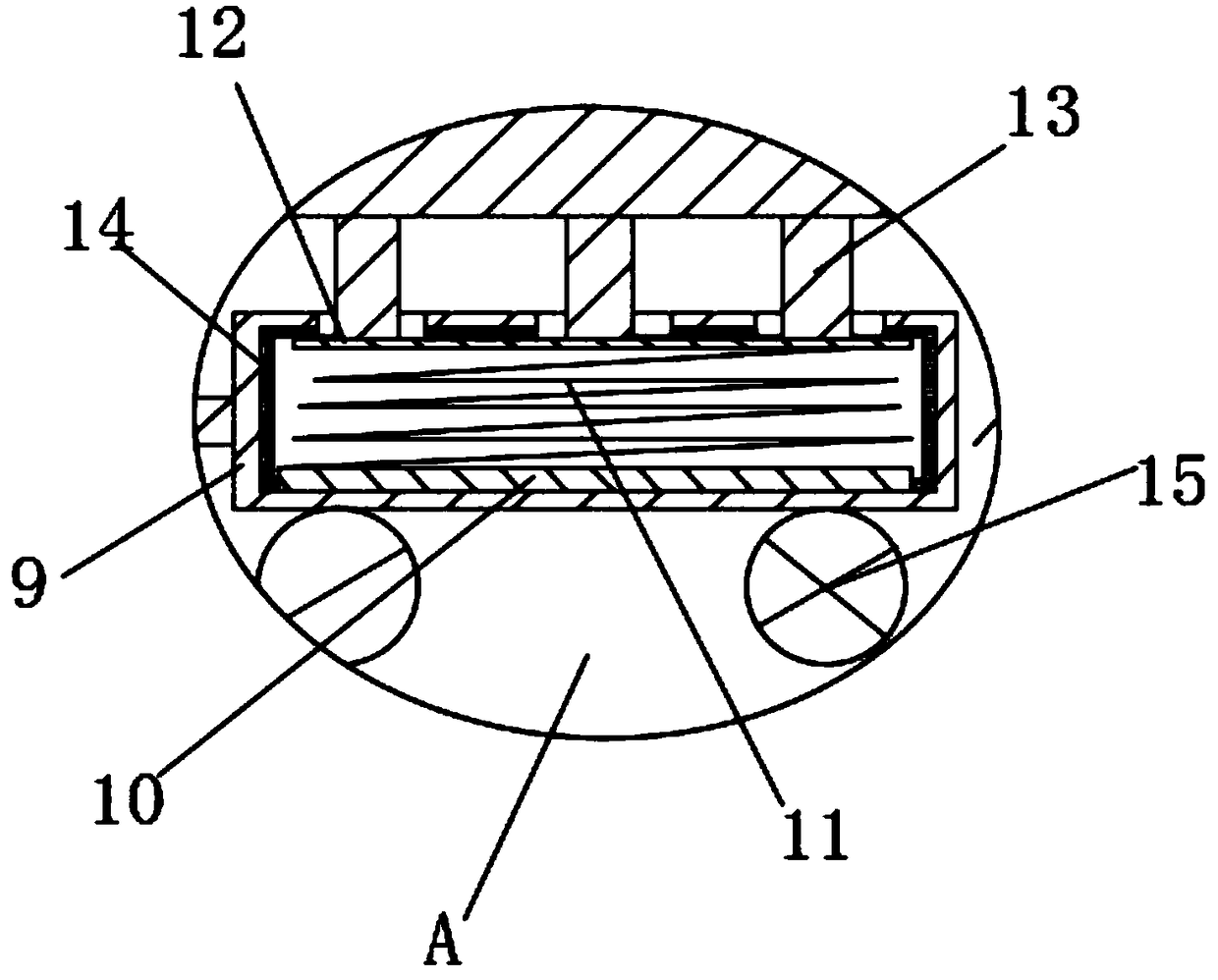 Liquid cooling VPX case provided with damping device