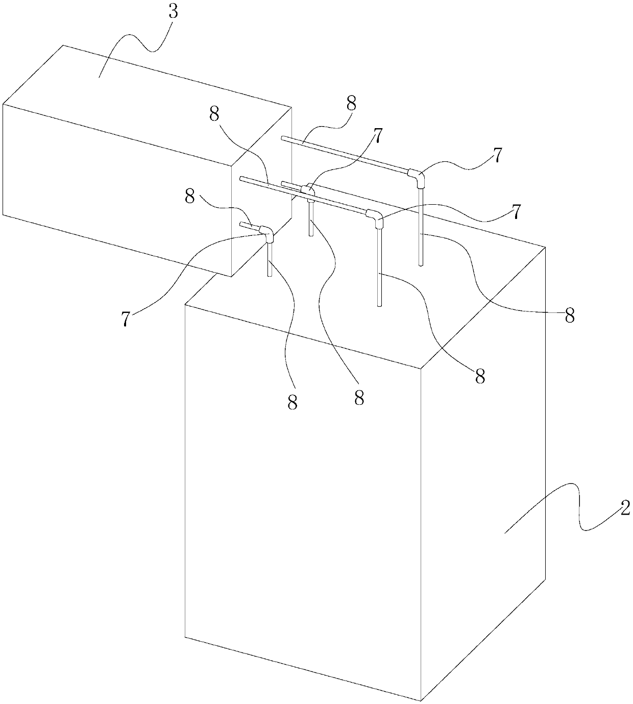 Connecting structure of prefabricated building