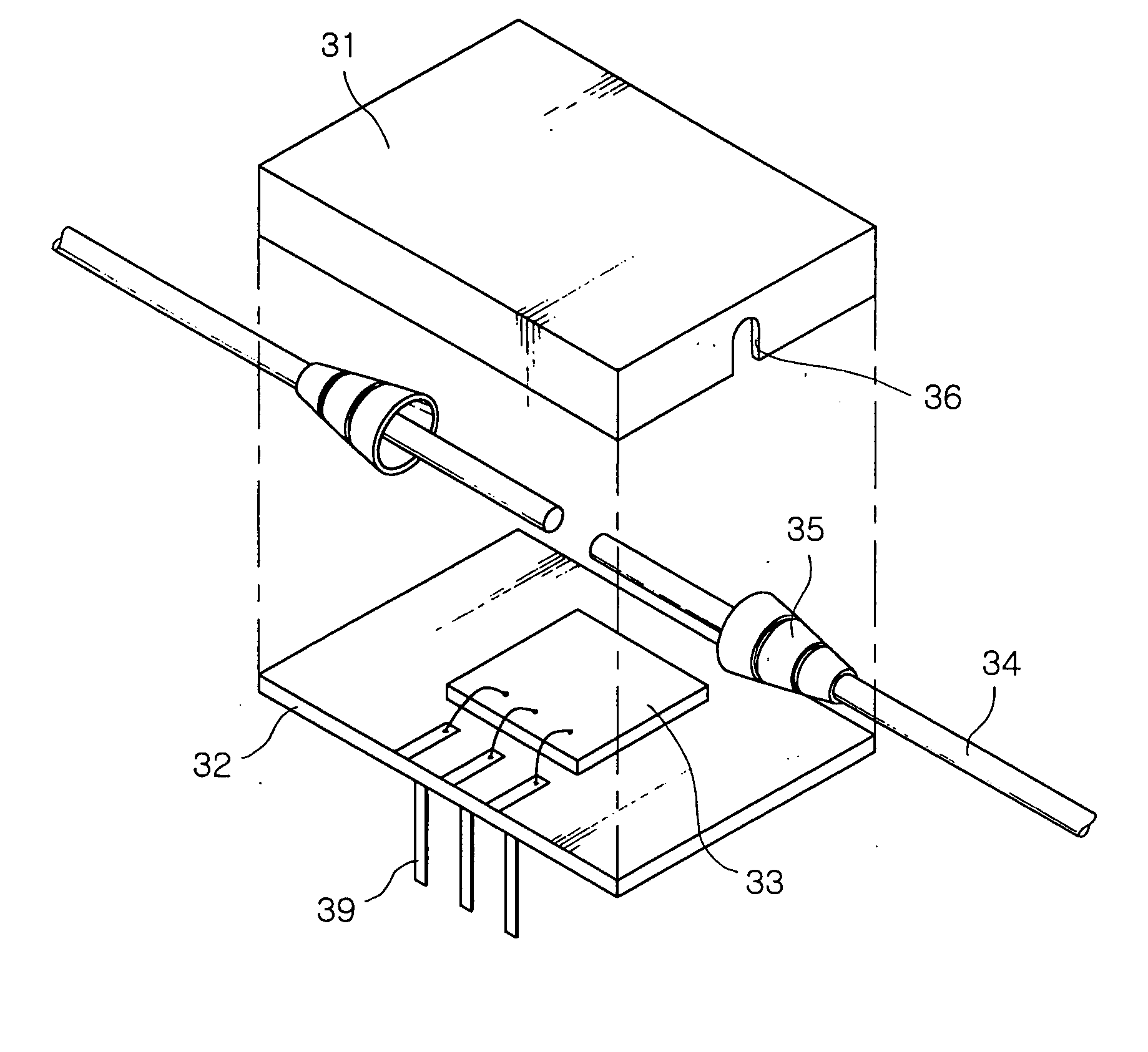 Micro optical communication device package