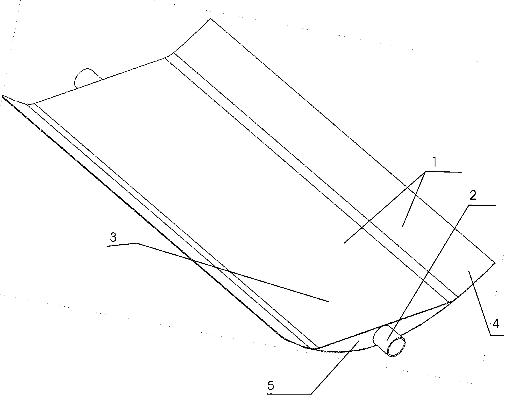 Solar flat plate focusing medium-temperature heat collector plate core