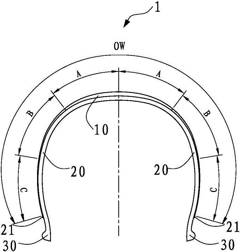 Pneumatic tyre tread pattern structure for cruise bike on beach