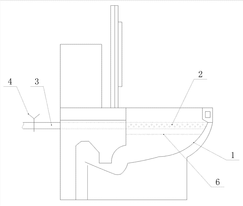 Water-curtain-type deodorization squatting pan