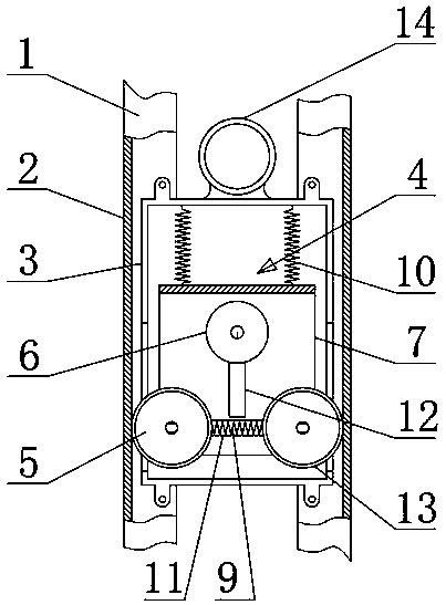 Anti-falling device applied to vertical lifting elevator