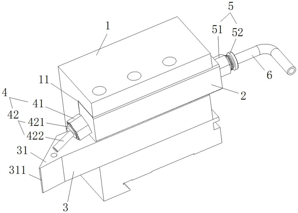 Tool rest cooling structure for machine tool