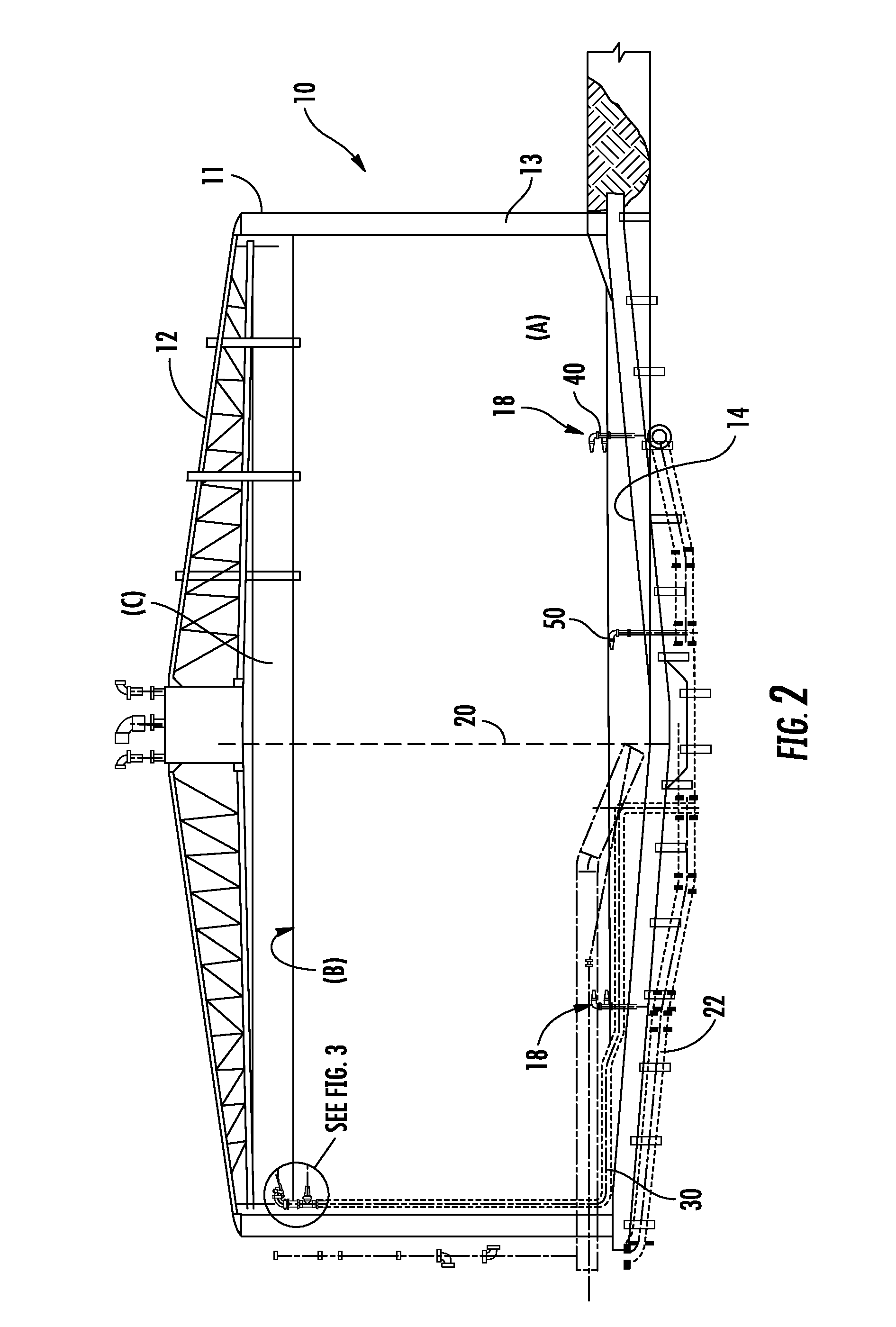 System Having Foam Busting Nozzle and Sub-Surface Mixing Nozzle