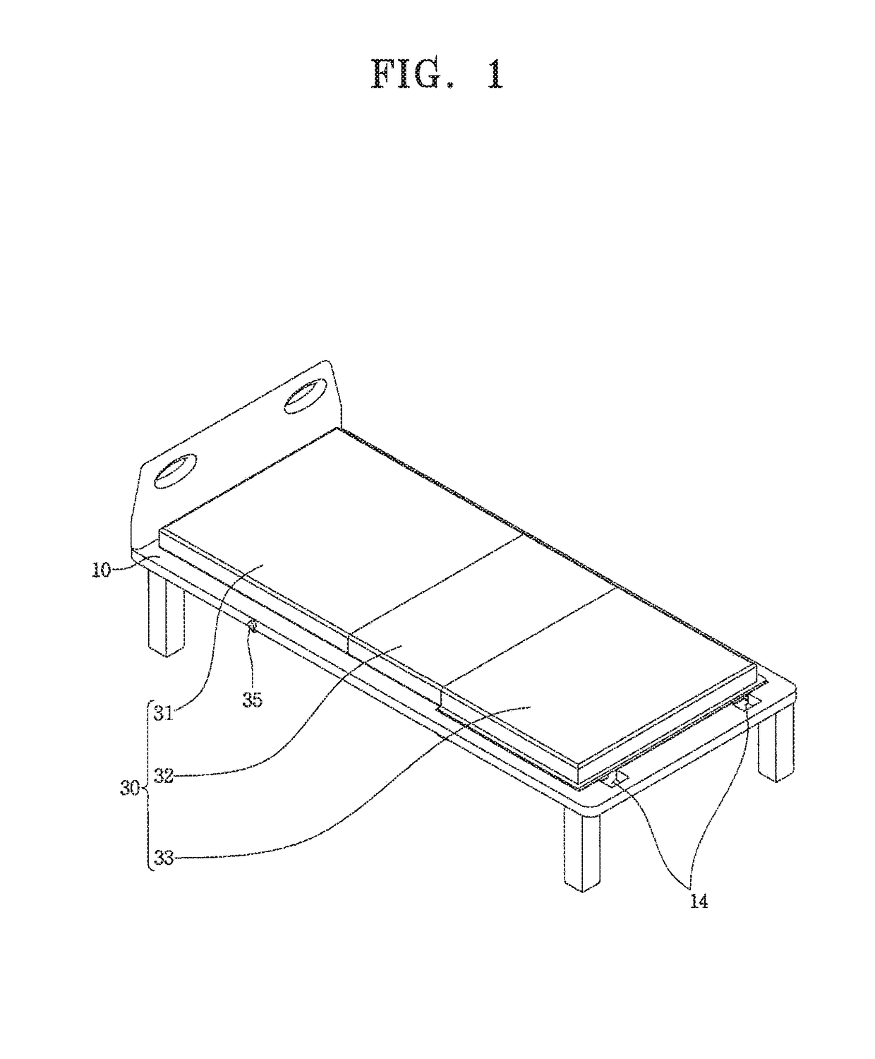 Height-adjustable bed