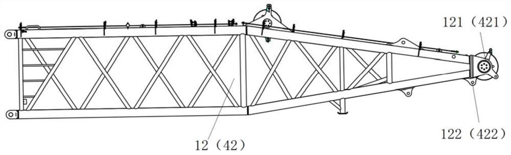 General combination method for super-lift mast, crane and boom