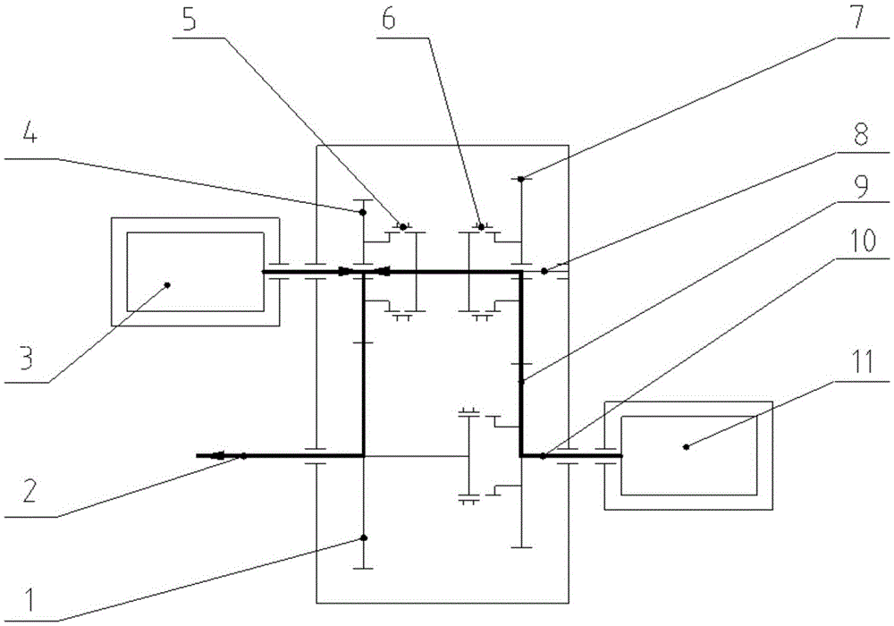 Dual-motor transmission for electric vehicles and shift control method thereof