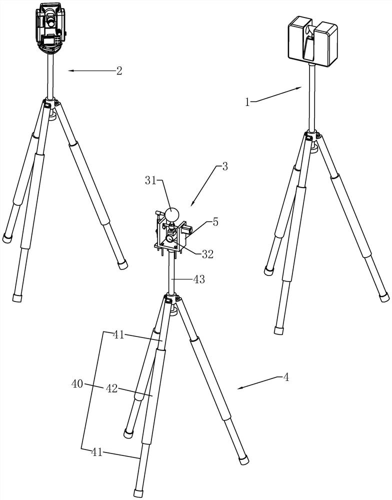 Complete set of equipment and surveying and mapping method for 3D laser scanner applied to faro software