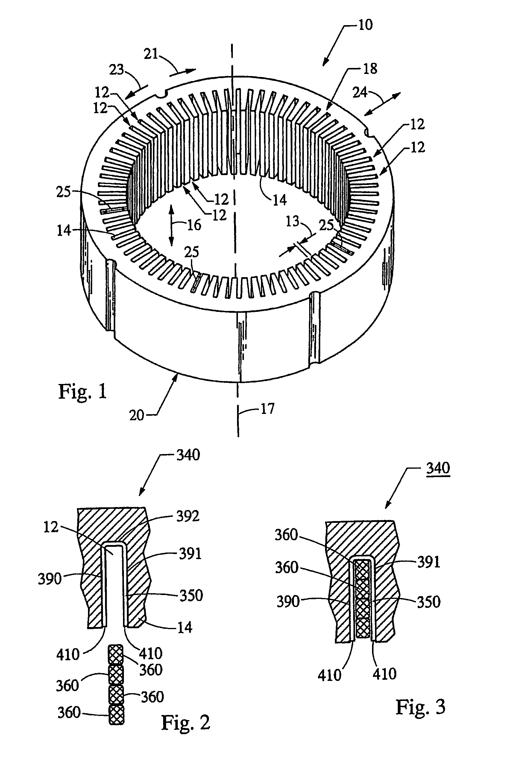 Method for forming a stator core