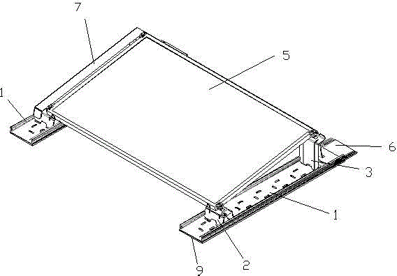 Non-penetration-type photovoltaic support