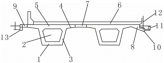 Box-type bridge assembling structure and mounting method